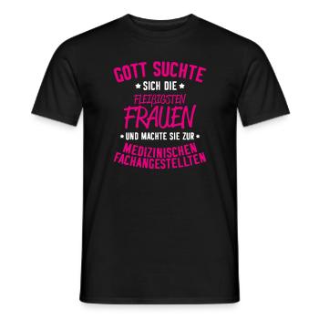 Cadeau MFA assistant médical - T-shirt homme - noir - Devant - AI Model Male 178 light (178cm)