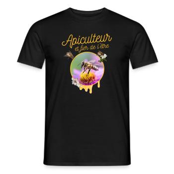 HappyCulteur et fier de l'être - T-shirt homme - noir - Devant - AI Model Male 178 light (178cm)