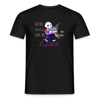 Ich will doch nur Lesen und das in Ruhe - Männer T-Shirt - Schwarz - Vorne - AI Model Male 178 light (178cm)