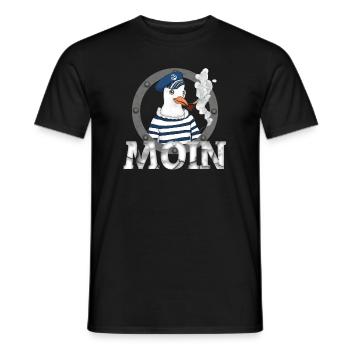 Moin Seagull T-Shirt - Men's T-Shirt - black - Front - AI Model Male 178 light (178cm)