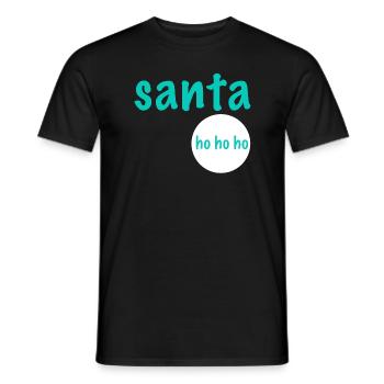 Père Noël, hohoho | Noël, cadeau, fête - T-shirt homme - noir - Devant - AI Model Male 178 light (178cm)