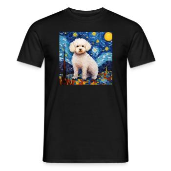 Bichon Frise Sternennacht - Männer T-Shirt - Schwarz - Vorne - AI Model Male 178 light (178cm)