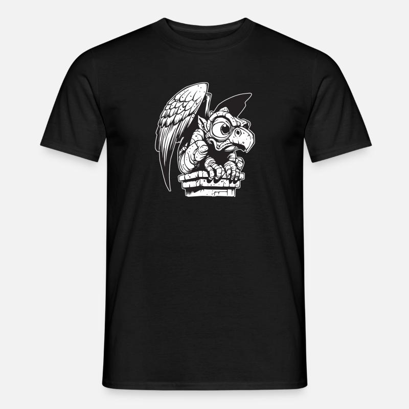 Gargoyle-Krähe - Männer T-Shirt - Schwarz