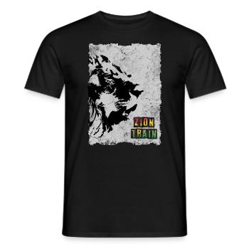 Reggae Zion Train Löwe - Männer T-Shirt - Schwarz - Vorne - AI Model Male 178 light (178cm)