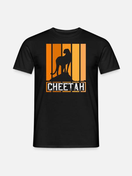 Retro cheetah - Men's T-Shirt - black