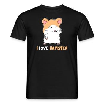 Ich Liebe Hamster Haustier - Männer T-Shirt - Schwarz - Vorne - AI Model Male 178 light (178cm)