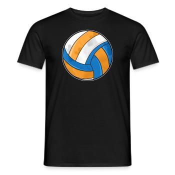 Volleyball Ball - Männer T-Shirt - Schwarz - Vorne - AI Model Male 178 light (178cm)