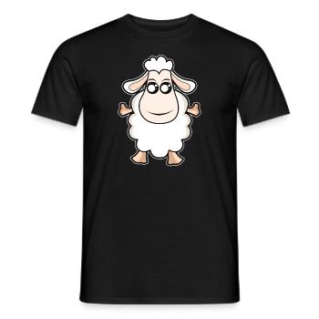 Sheep Funny - Men's T-Shirt - black - Front - AI Model Male 178 light (178cm)