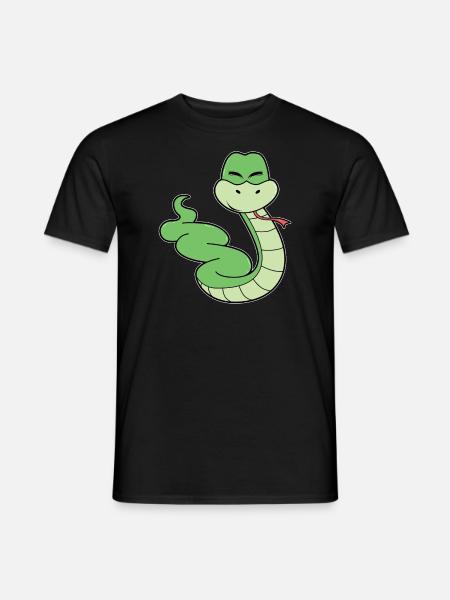 Cute snake - Men's T-Shirt - black