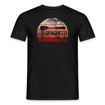 Fork Spaghetti Retro - Men's T-Shirt - black - Front - AI Model Male 178 light (178cm)