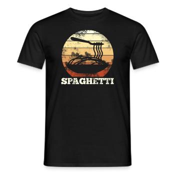 Spaghetti Retro Vintage - Men's T-Shirt - black - Front - AI Model Male 178 light (178cm)