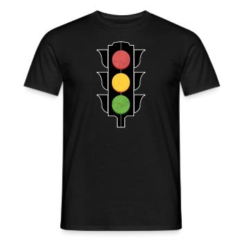 Vague verte de feu de circulation - T-shirt homme - noir - Devant - AI Model Male 178 light (178cm)