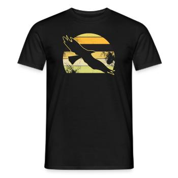 Vintage Eagle - Men's T-Shirt - black - Front - AI Model Male 178 light (178cm)