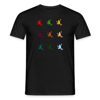 Frog Colorful Colorful - Men's T-Shirt - black - Front - AI Model Male 178 light (178cm)