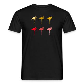 Flamingo Colorful Colorful - Men's T-Shirt - black - Front - AI Model Male 178 light (178cm)