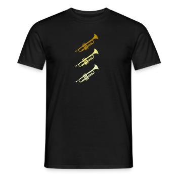 Trompette colorée - T-shirt homme - noir - Devant - AI Model Male 178 light (178cm)