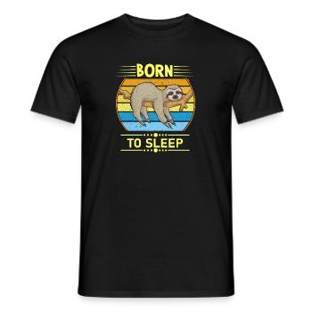 Faultier Lustig - Männer T-Shirt - Schwarz - Vorne - AI Model Male 178 light (178cm)