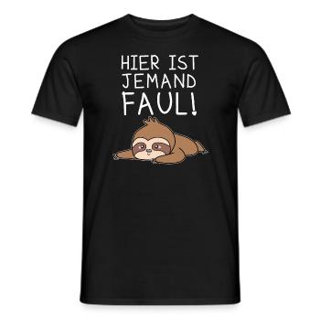 Faultier Lustig - Männer T-Shirt - Schwarz - Vorne - AI Model Male 178 light (178cm)