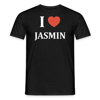 i love Jasmin - T-shirt homme - noir - Devant - AI Model Male 178 light (178cm)