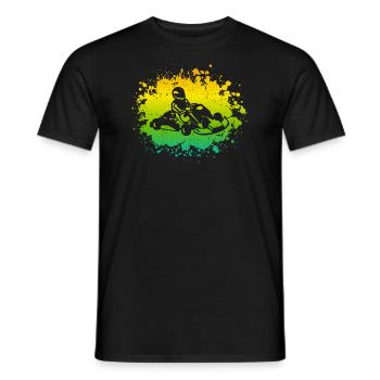 Go Kart Kart Pilote Gokart Motorsport Go-Kart - T-shirt homme - noir - Devant - AI Model Male 178 light (178cm)