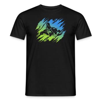 Go Kart Motorsport Kart Driver Go-Kart Go-Kart - Men's T-Shirt - black - Front - AI Model Male 178 light (178cm)