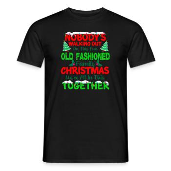 Niemand geht an diesem altmodischen Weihnachten raus - Männer T-Shirt - Schwarz - Vorne - AI Model Male 178 light (178cm)