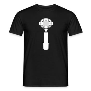 Siebträger Weiß - Männer T-Shirt - Schwarz - Vorne - AI Model Male 178 light (178cm)