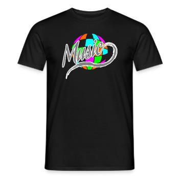 DJ - Men's T-Shirt - black - Front - AI Model Male 178 light (178cm)