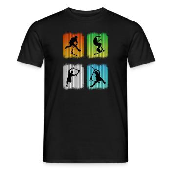 Freestyle Scooter - Männer T-Shirt - Schwarz - Vorne - AI Model Male 178 light (178cm)