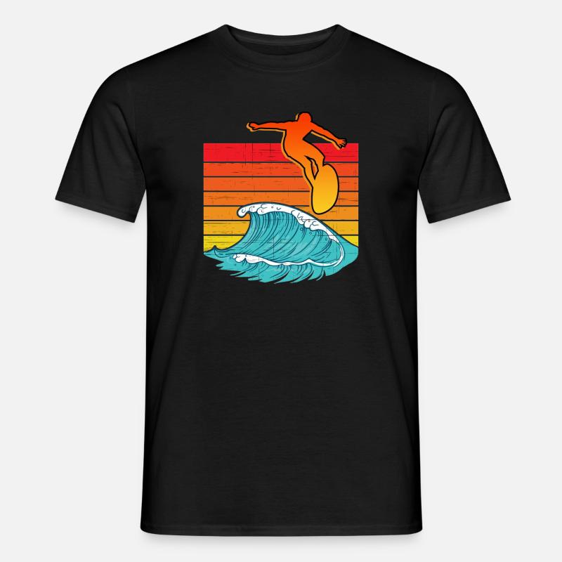 Surfen - Männer T-Shirt - Schwarz