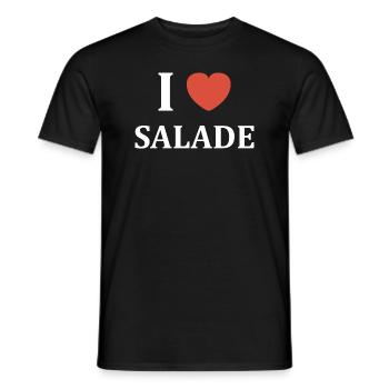 i love salade - T-shirt homme - noir - Devant - AI Model Male 178 light (178cm)