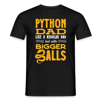 Banana Ball Python Herpetologist Python dad - Men's T-Shirt - black - Front - AI Model Male 178 light (178cm)