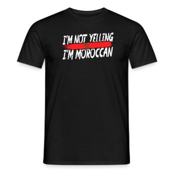 I ́m not yelling I ́m Moroccan - Men's T-Shirt - black - Front - AI Model Male 178 light (178cm)