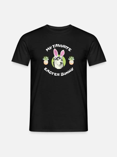 Dog Easter Bunny Easter - Men's T-Shirt - black
