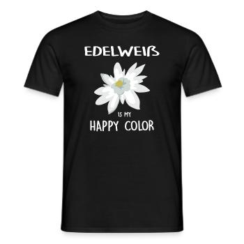 Klettern Bergsteigen Edelweiß Alpen - Männer T-Shirt - Schwarz - Vorne - AI Model Male 178 light (178cm)