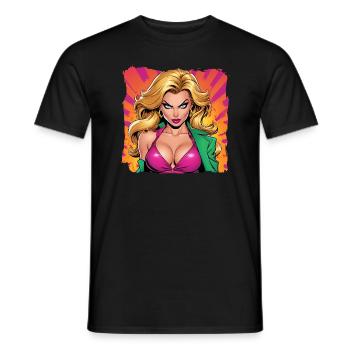 Blonde - T-shirt homme - noir - Devant - AI Model Male 178 light (178cm)