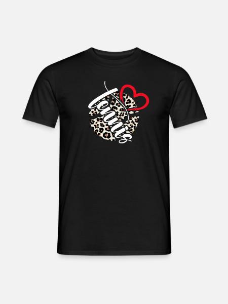 Tennis Matchball Tennisspieler Tennis-leopard-love - Männer T-Shirt - Schwarz