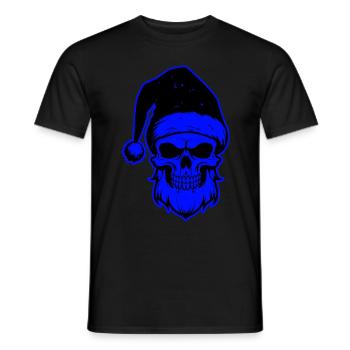 Squelette de crâne de Père Noël - T-shirt homme - noir - Devant - AI Model Male 178 light (178cm)