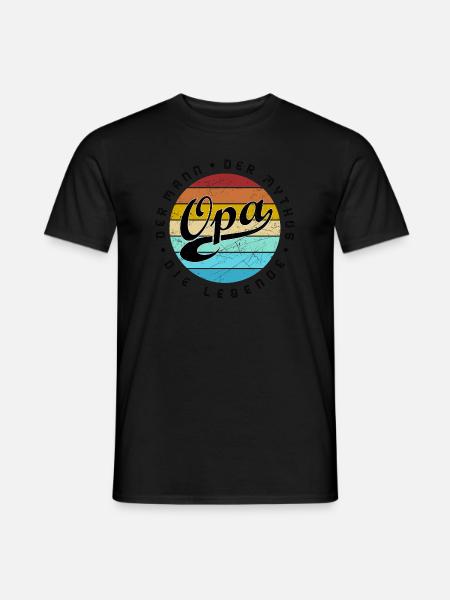 Der Opa, die Legende lustiges Geschenk T-Shirt - Männer T-Shirt - Schwarz