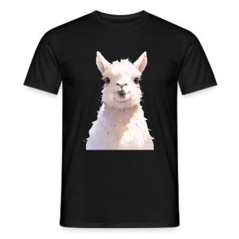 Lama - Men's T-Shirt - black - Front - AI Model Male 178 light (178cm)