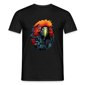 Papagei - Männer T-Shirt - Schwarz - Vorne - AI Model Male 178 light (178cm)