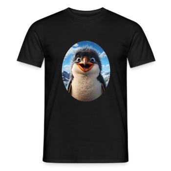 Penguin - Men's T-Shirt - black - Front - AI Model Male 178 light (178cm)