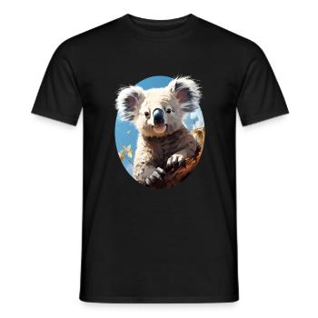 Koala - Männer T-Shirt - Schwarz - Vorne - AI Model Male 178 light (178cm)