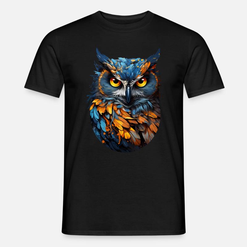 Eule - Männer T-Shirt - Schwarz