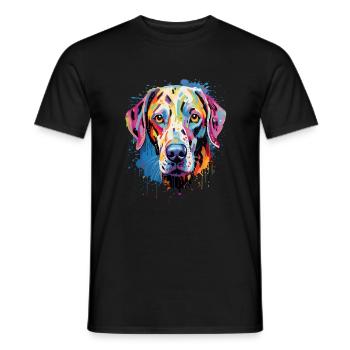 Dalmatiner Colorful - Männer T-Shirt - Schwarz - Vorne - AI Model Male 178 light (178cm)