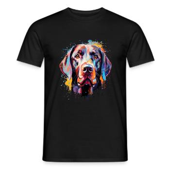 Labrador Colorful - Männer T-Shirt - Schwarz - Vorne - AI Model Male 178 light (178cm)