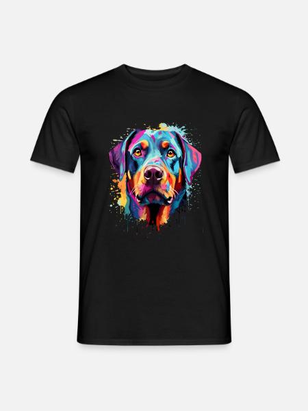 Rottweiler Colorful - Männer T-Shirt - Schwarz