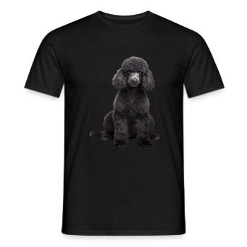 Caniche - T-shirt homme - noir - Devant - AI Model Male 178 light (178cm)