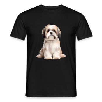 Shih Tzu - Männer T-Shirt - Schwarz - Vorne - AI Model Male 178 light (178cm)