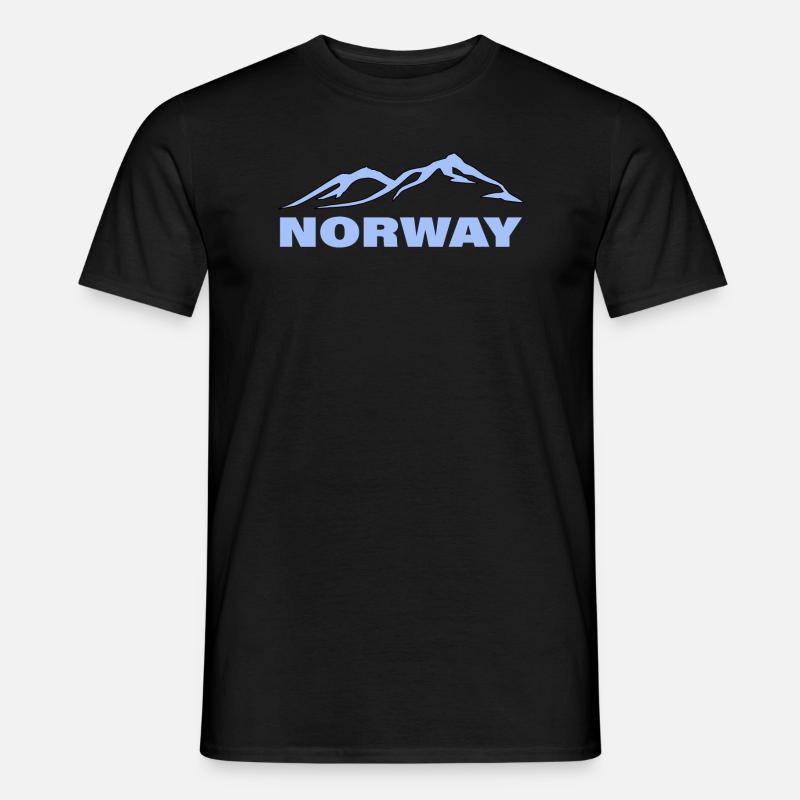 NORWAY - Männer T-Shirt - Schwarz